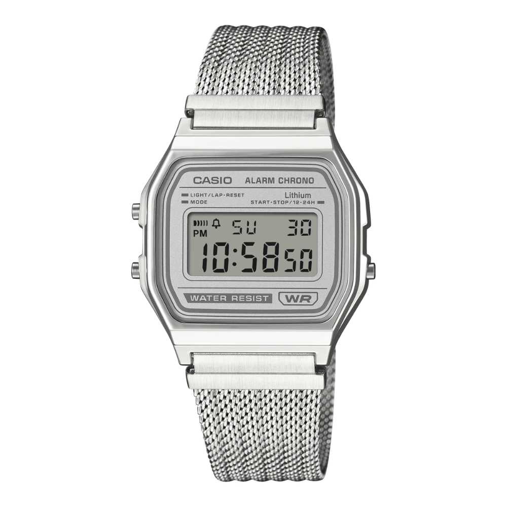 RELOJ CASIO A158WEM-7DF PLATEADO UNISEX1