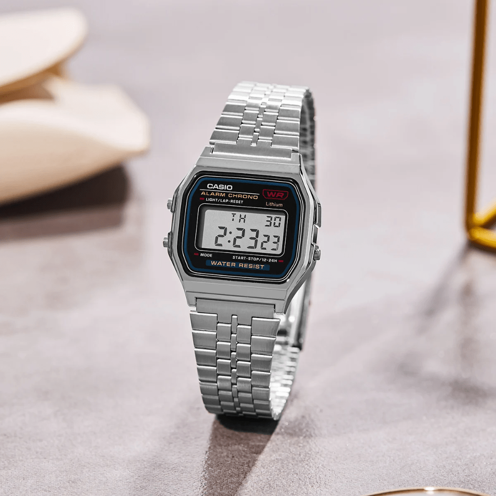 Reloj Casio Vintage A159W-N1DF Digital Clásico Plateado Unisex2