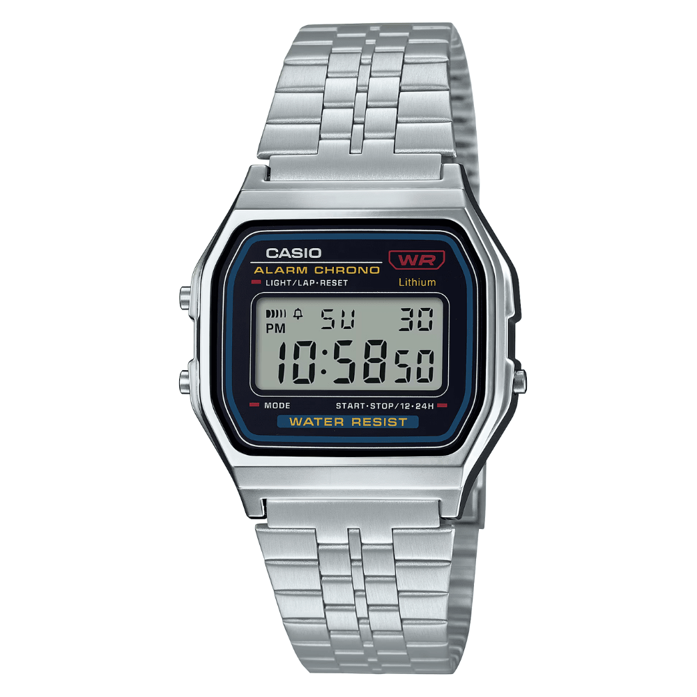 RELOJ CASIO A159WA-N1DF VINTAGE PLATEADO1