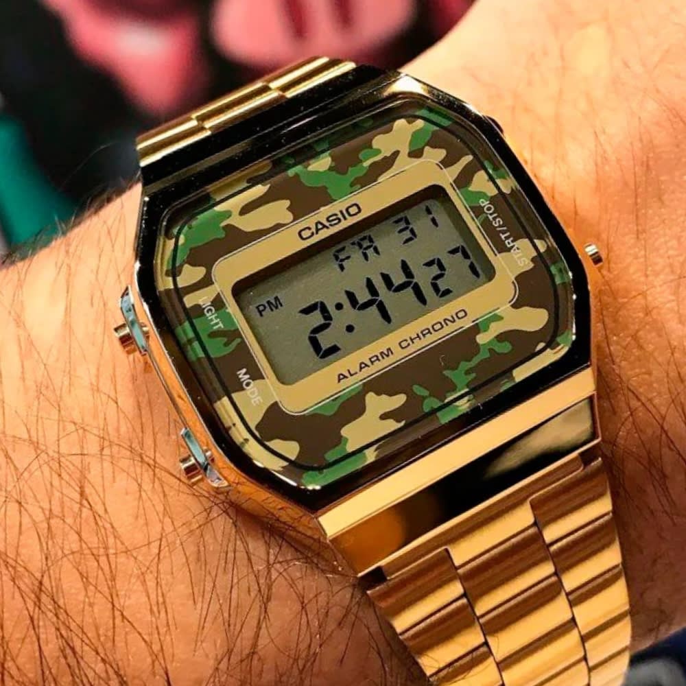 Reloj Casio Vintage A168WEGC-3DF Digital Acero Dorado Militar Unisex3