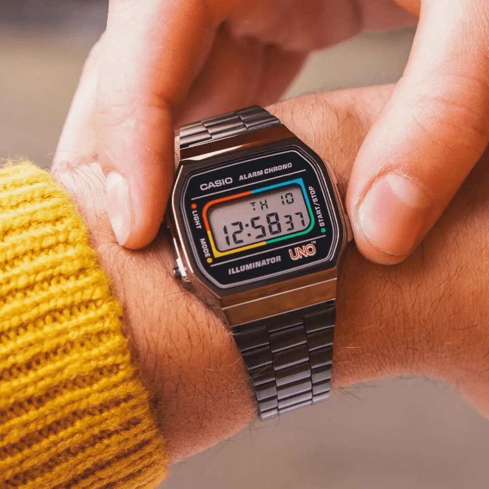 RELOJ CASIO A168WEUC-1ADR - COLABORACIÓN JUEGO UNO2