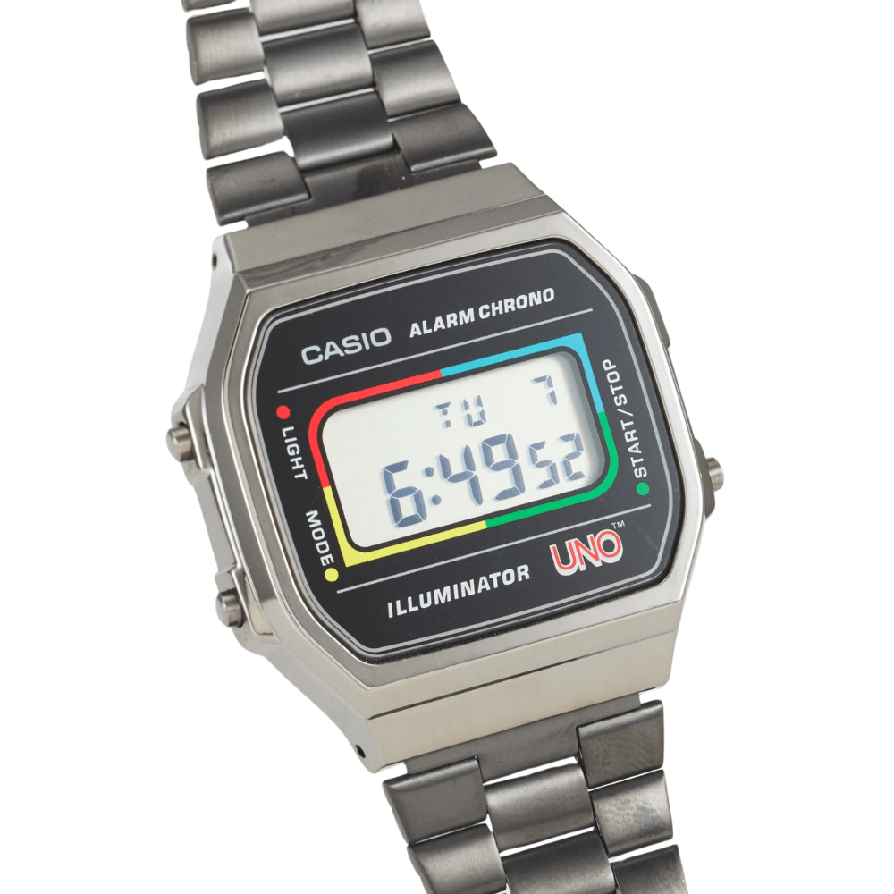 RELOJ CASIO A168WEUC-1ADR - COLABORACIÓN JUEGO UNO3