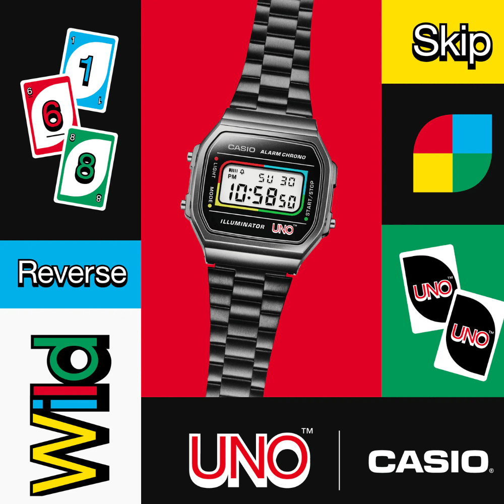 RELOJ CASIO A168WEUC-1ADR - COLABORACIÓN JUEGO UNO8