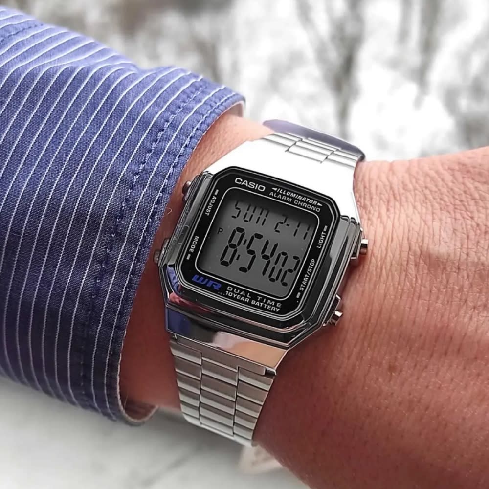 Reloj Casio Vintage A178WA-1ADF Digital Acero Plateado Unisex3