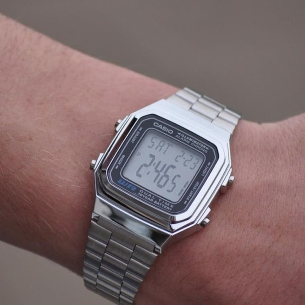 Reloj Casio Vintage A178WA-1ADF Digital Acero Plateado Unisex4