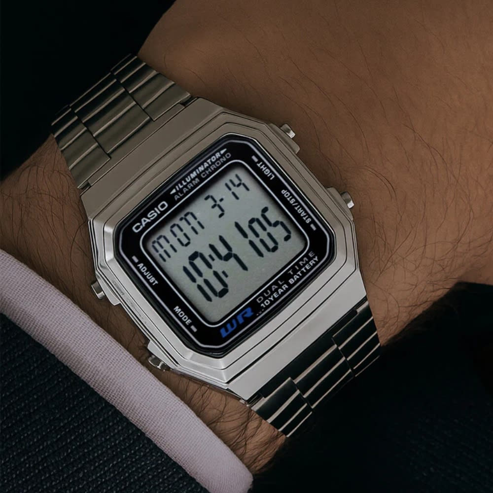 Reloj Casio Vintage A178WA-1ADF Digital Acero Plateado Unisex2