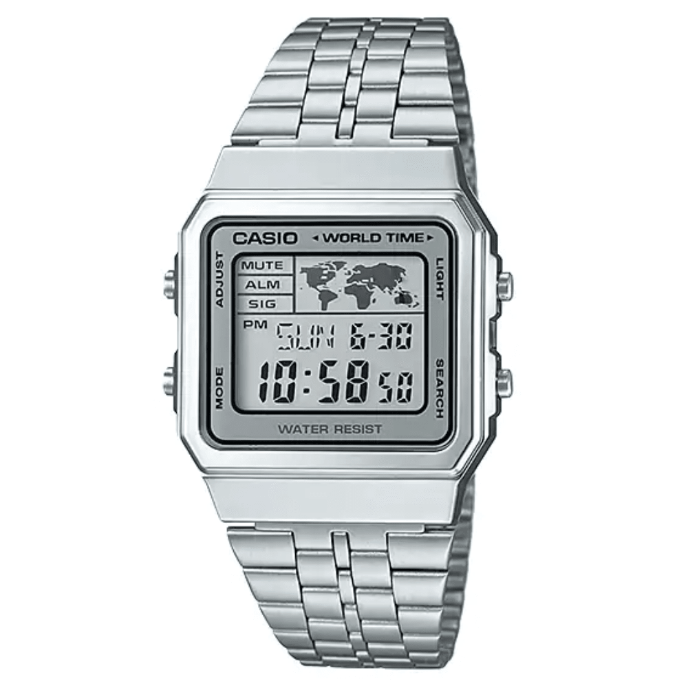 Reloj Casio Vintage A500WA-7DF Digital Acero Plateado Unisex5