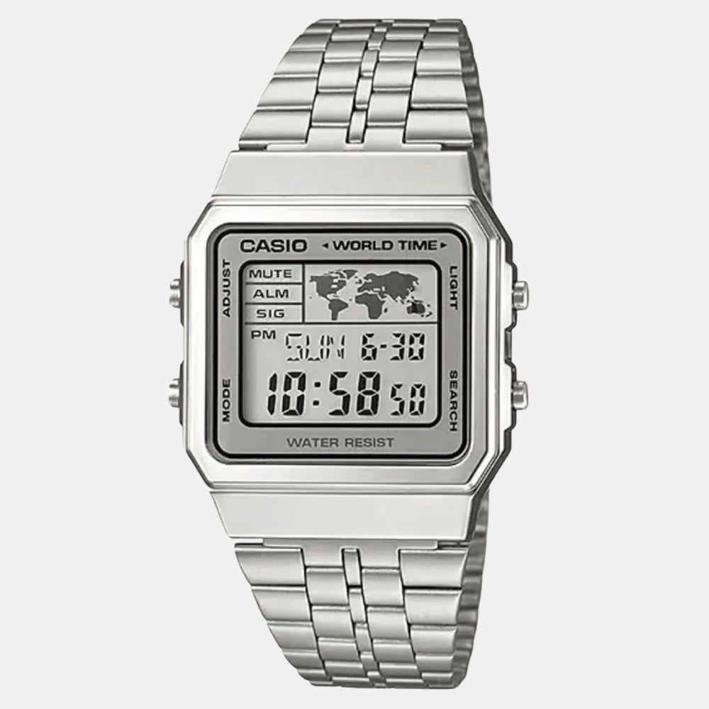Reloj Casio Vintage A500WA-7DF Digital Acero Plateado Unisex1