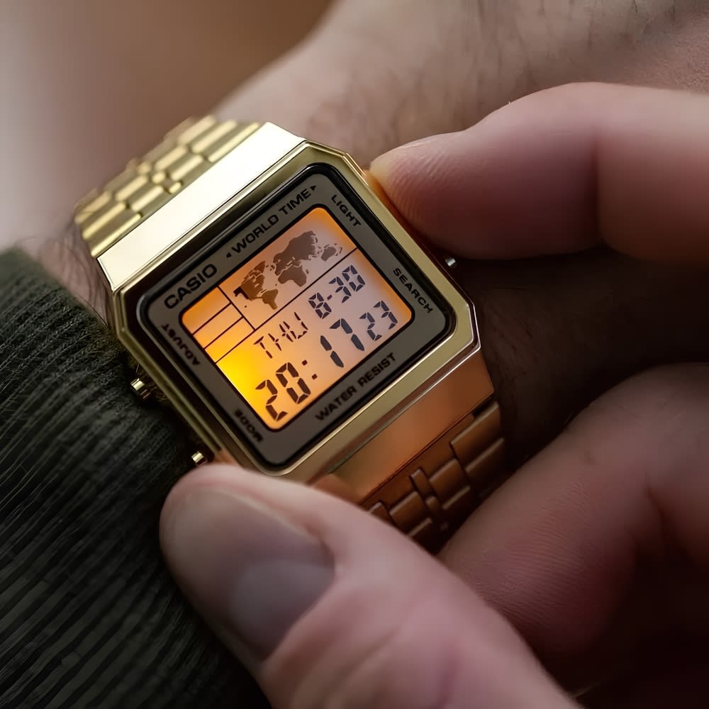 Reloj Casio Vintage A500WGA-9DF Digital Acero Dorado Unisex5
