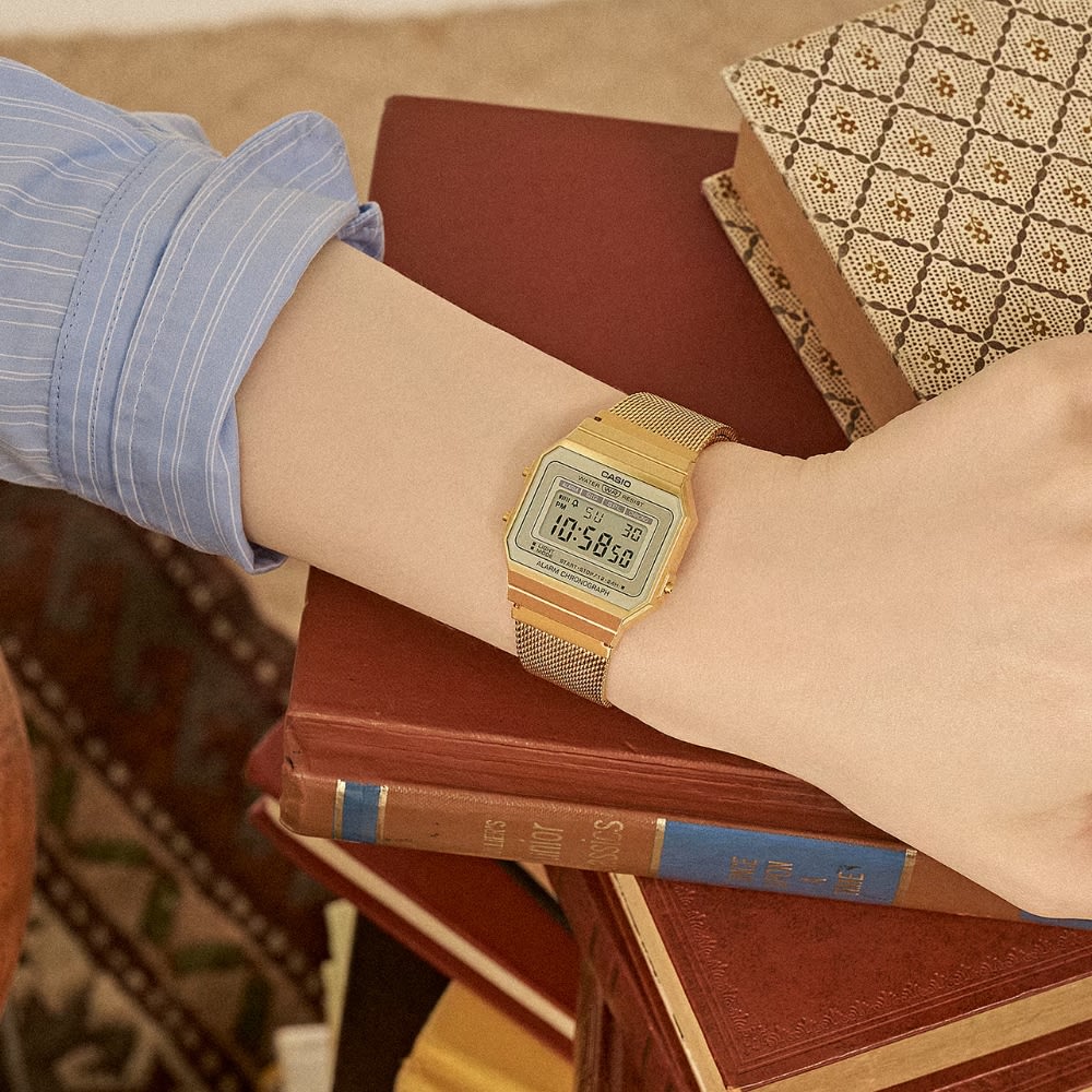 Reloj Casio Vintage A700WMG-9ADF Digital Acero Dorado Unisex5