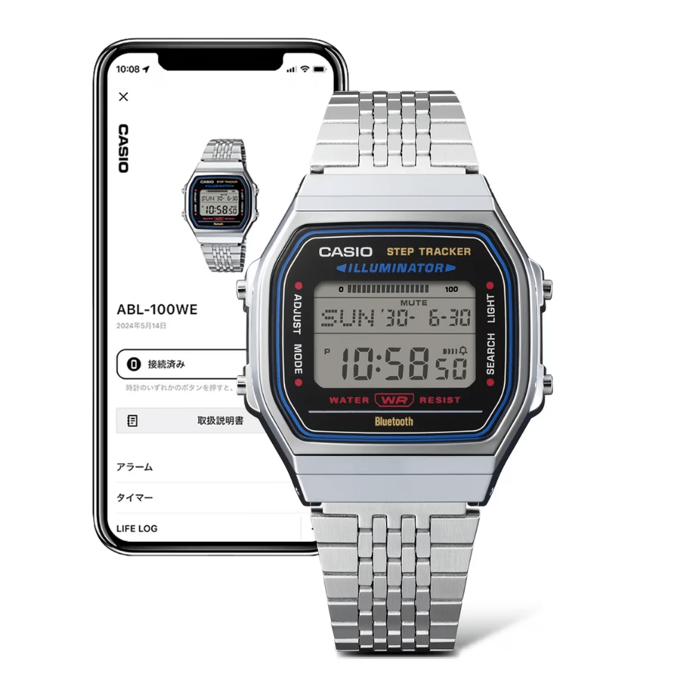 Reloj Casio Vintage ABL-100WE-1ADF Bluetooth Digital Plateado Unisex5