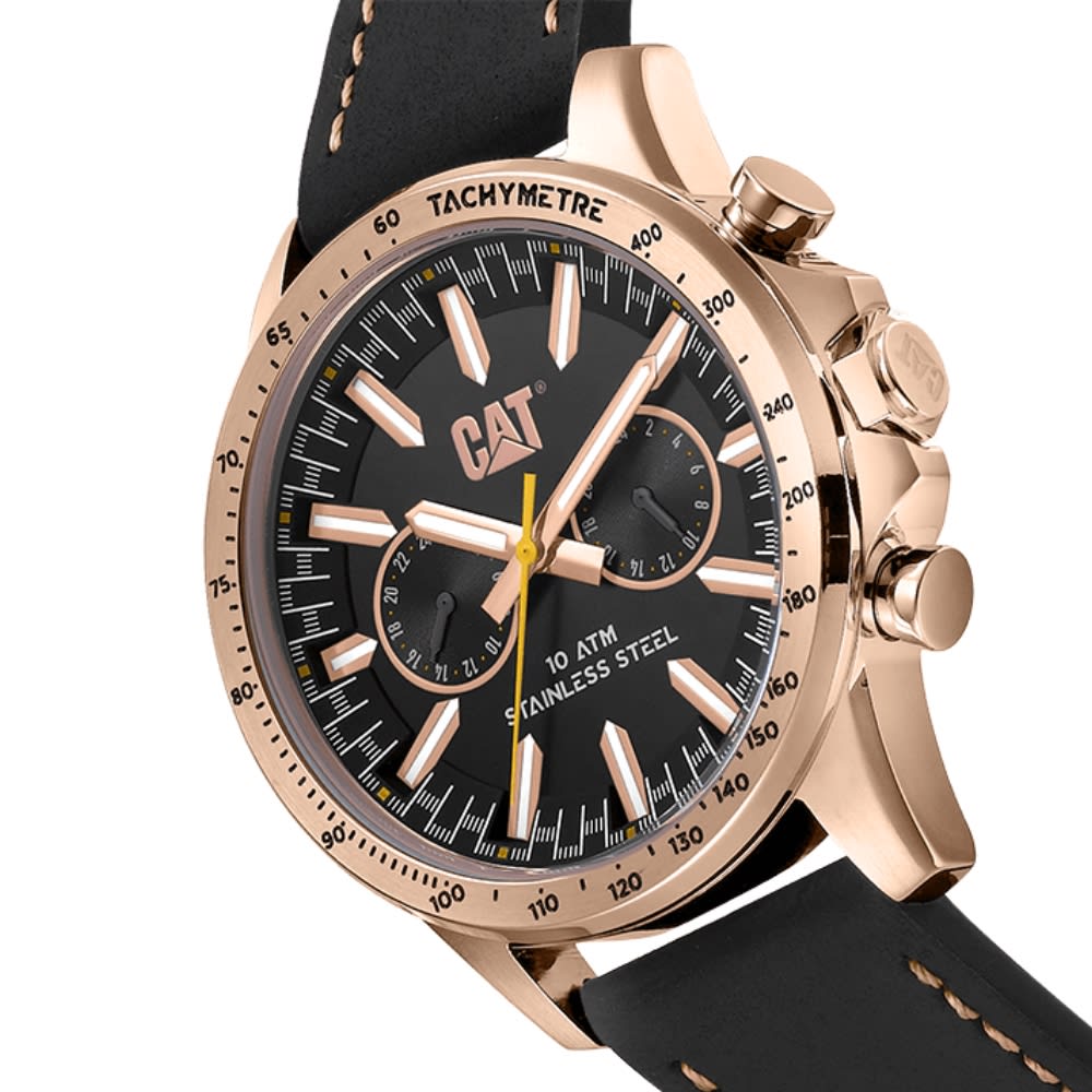 Reloj Cat Boston Multi AD.199.34.139 Análogo Oro Rosa Acero Cuero Hombre2