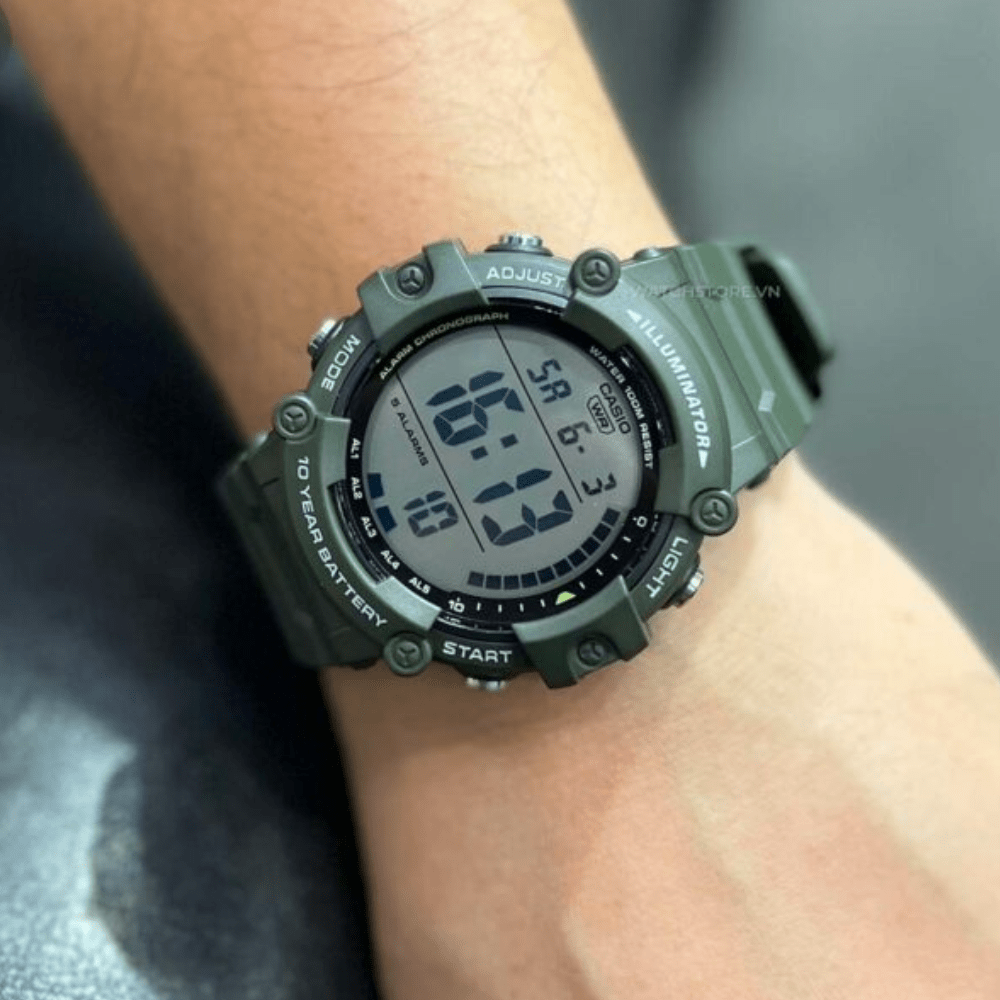 Reloj Casio Illuminator AE-1500WHX-3AVDF Resina Digital Verde Hombre4
