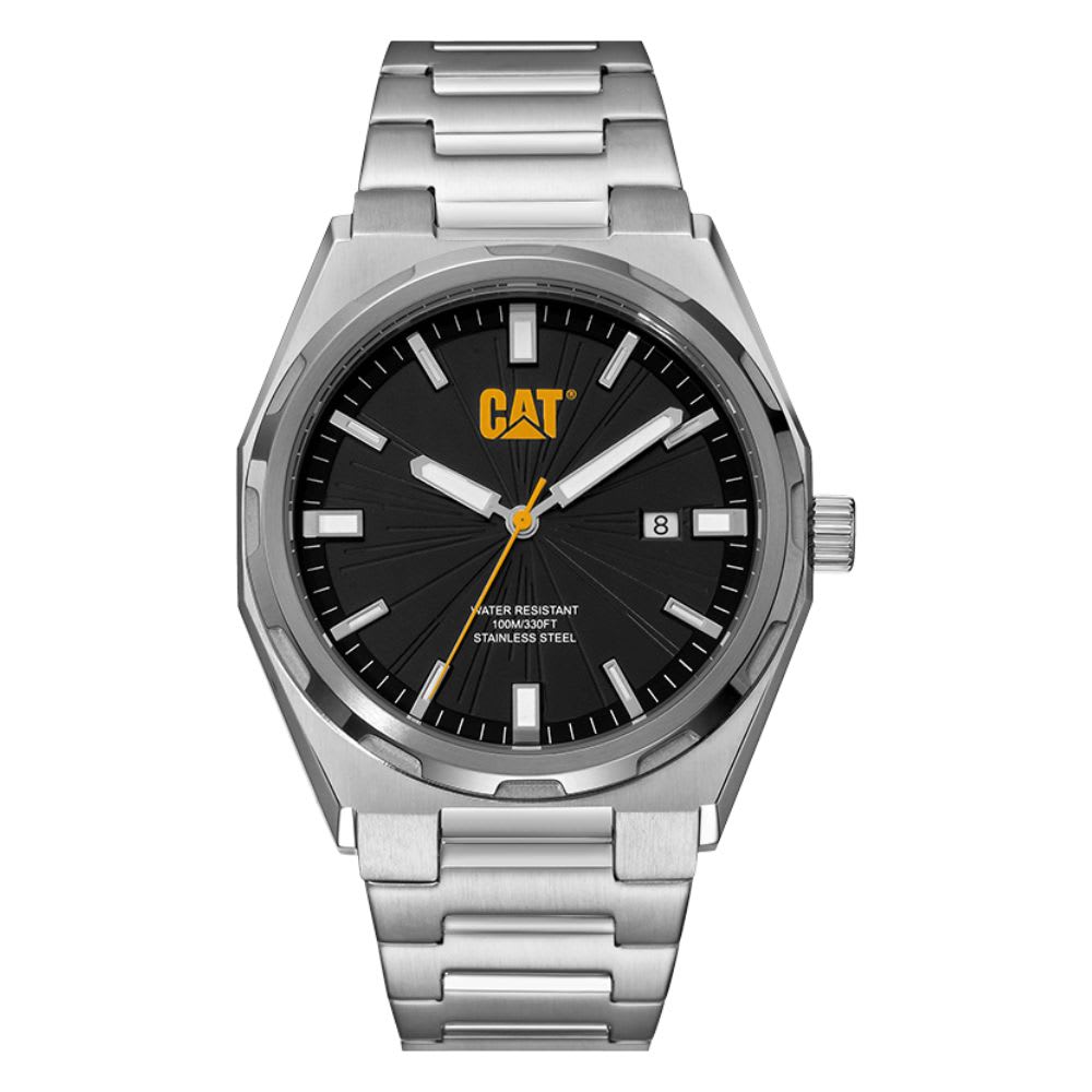 Reloj Cat California AL.141.11.121 Análogo Plateado Dial Negro Acero Hombre6