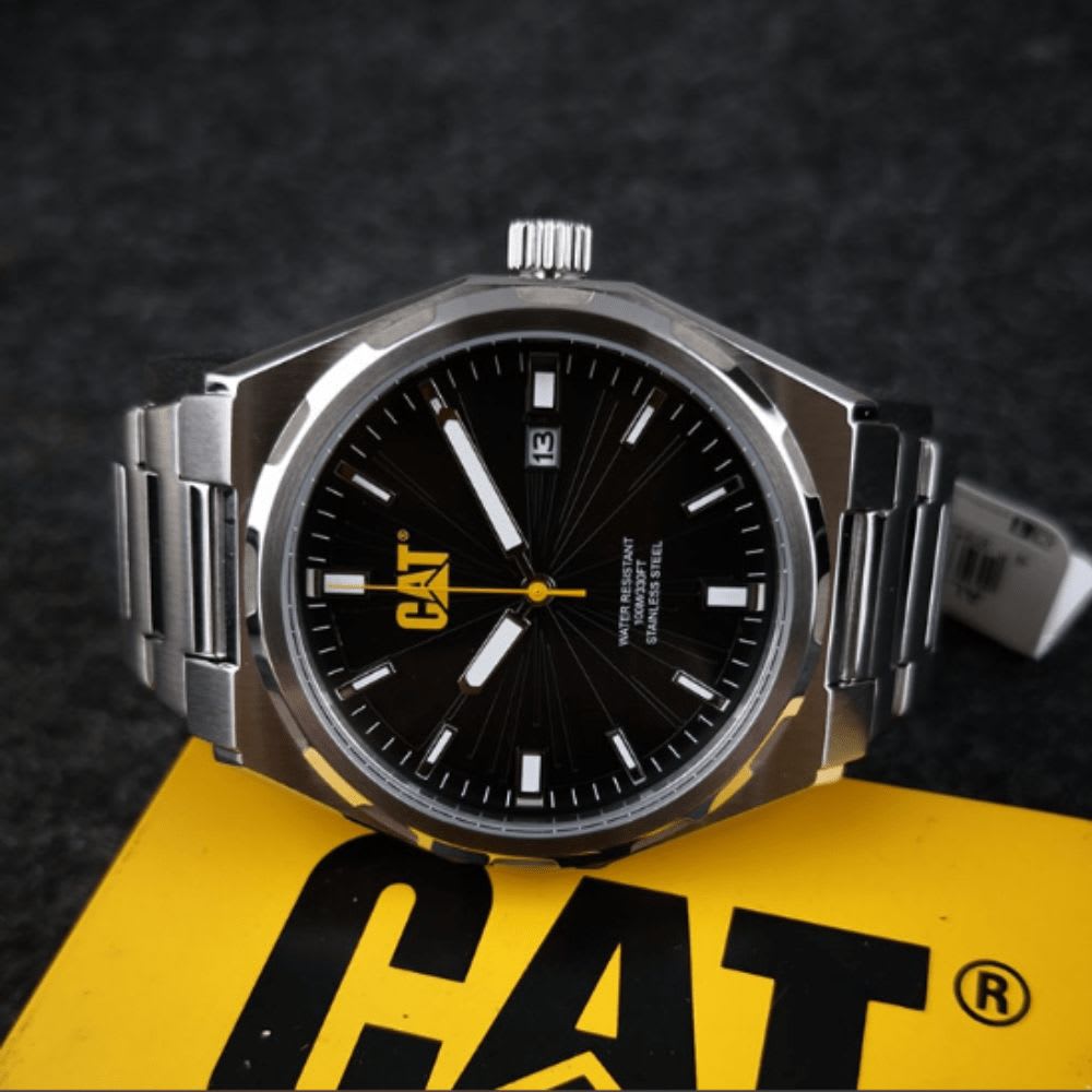 Reloj Cat California AL.141.11.121 Análogo Plateado Dial Negro Acero Hombre3