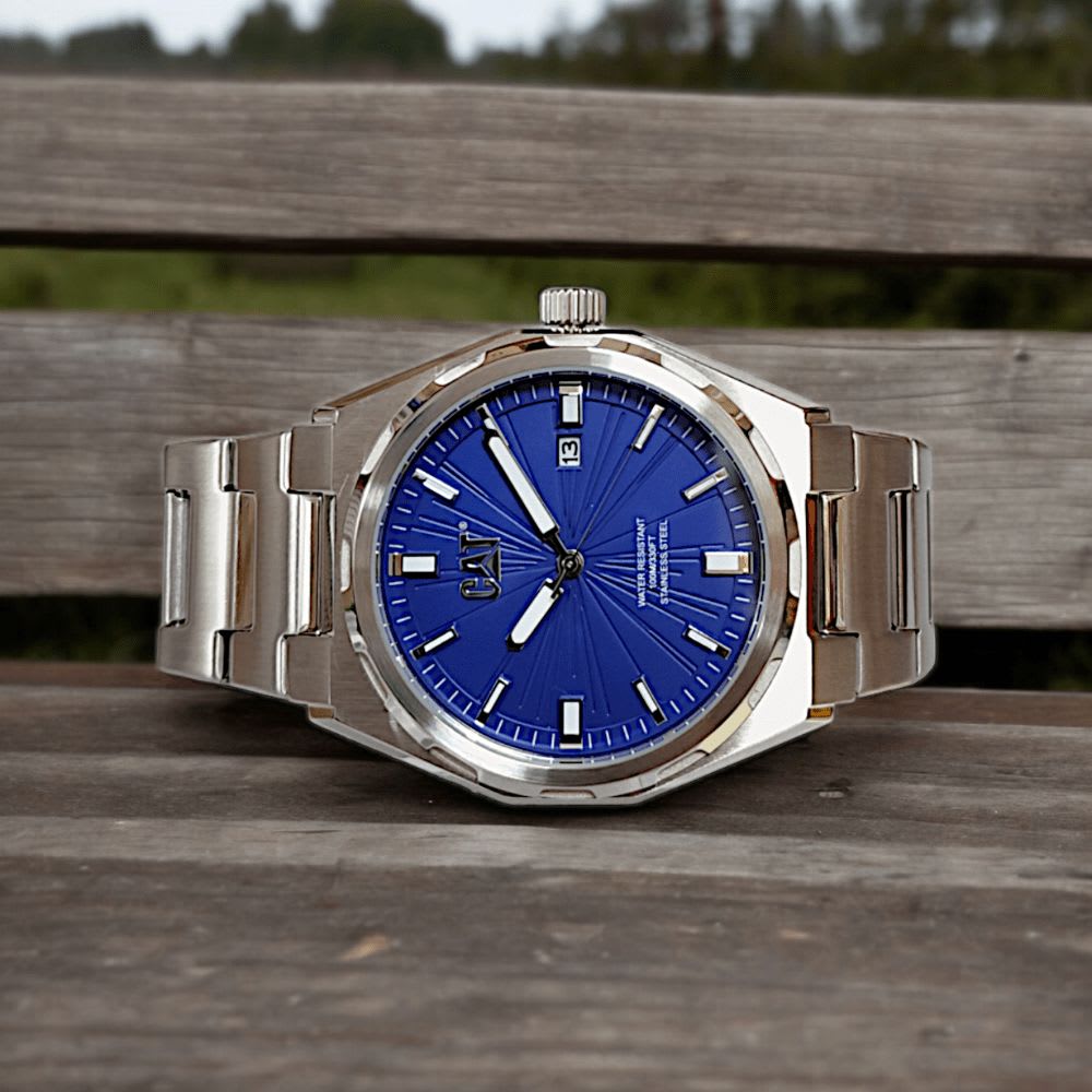 Reloj Cat California AL.141.11.621 Análogo Plateado Dial Azul Acero Hombre3