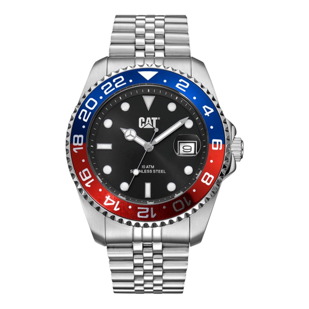 Reloj Cat R-Type AO.141.11.128 Análogo Plateado Dial Negro Acero Hombre7