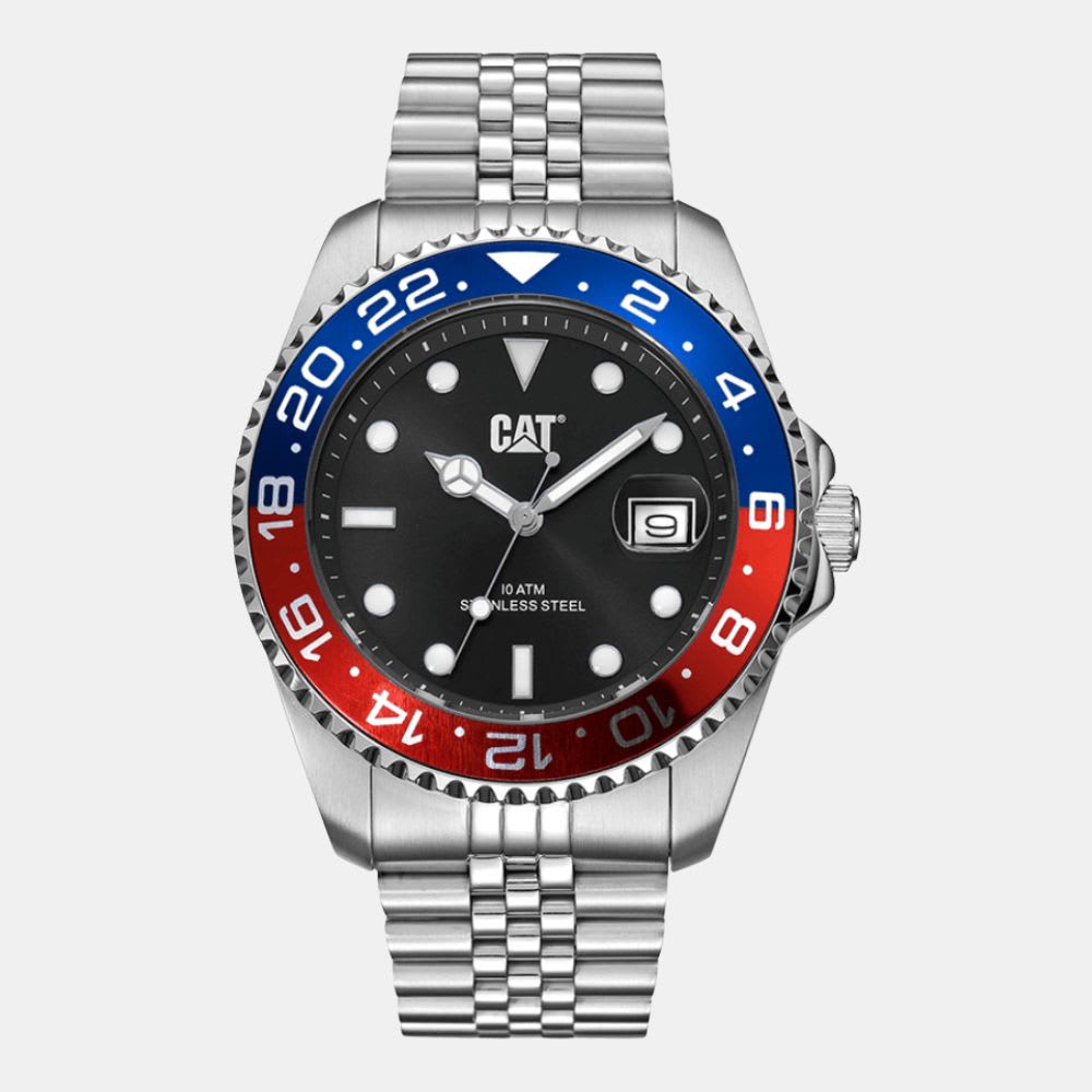 Reloj Cat R-Type AO.141.11.128 Análogo Plateado Dial Negro Acero Hombre1