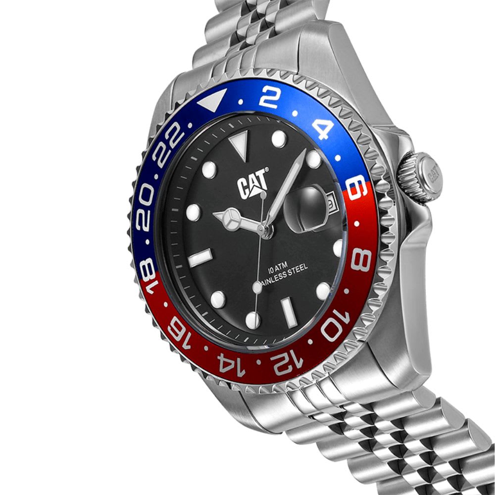 Reloj Cat R-Type AO.141.11.128 Análogo Plateado Dial Negro Acero Hombre4