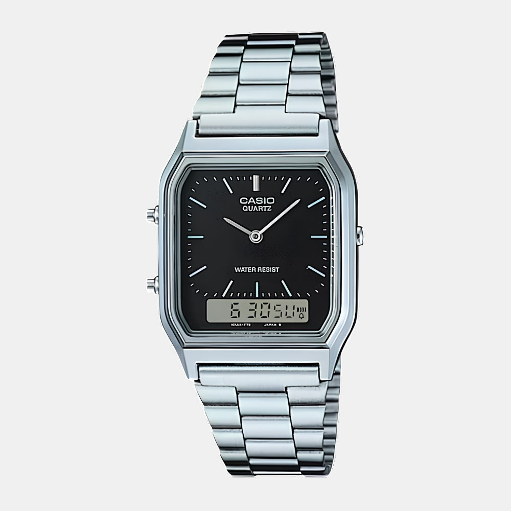 Reloj Casio Vintage AQ-230A-1DMQ Análogo-Digital Acero Plateado Unisex1