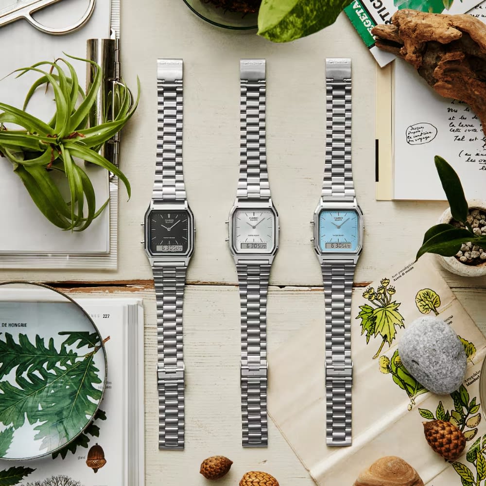 Reloj Casio Vintage AQ-230A-2A1MQYDF Análogo-Digital Acero Plateado Unisex7