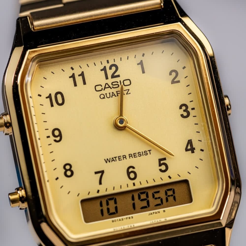 Reloj Casio Vintage AQ-230GA-9BMQ Análogo-Digital Acero Dorado Unisex4