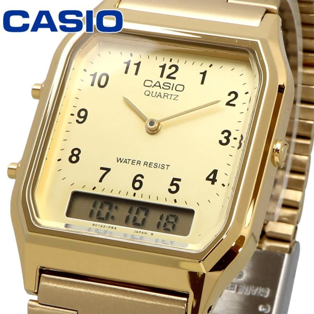 Reloj Casio Vintage AQ-230GA-9BMQ Análogo-Digital Acero Dorado Unisex5