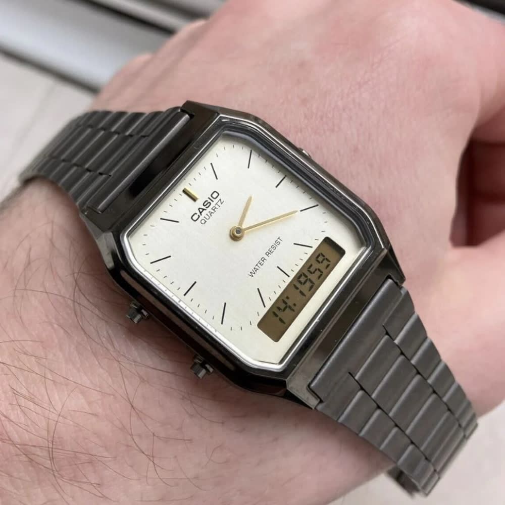 Reloj Casio Vintage AQ-230GG-9ADF Análogo-Digital Acero Plateado Unisex3