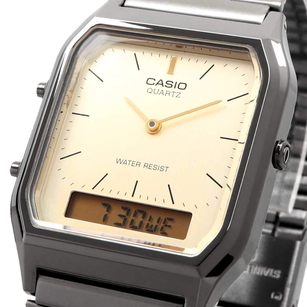 Reloj Casio Vintage AQ-230GG-9ADF Análogo-Digital Acero Plateado Unisex5