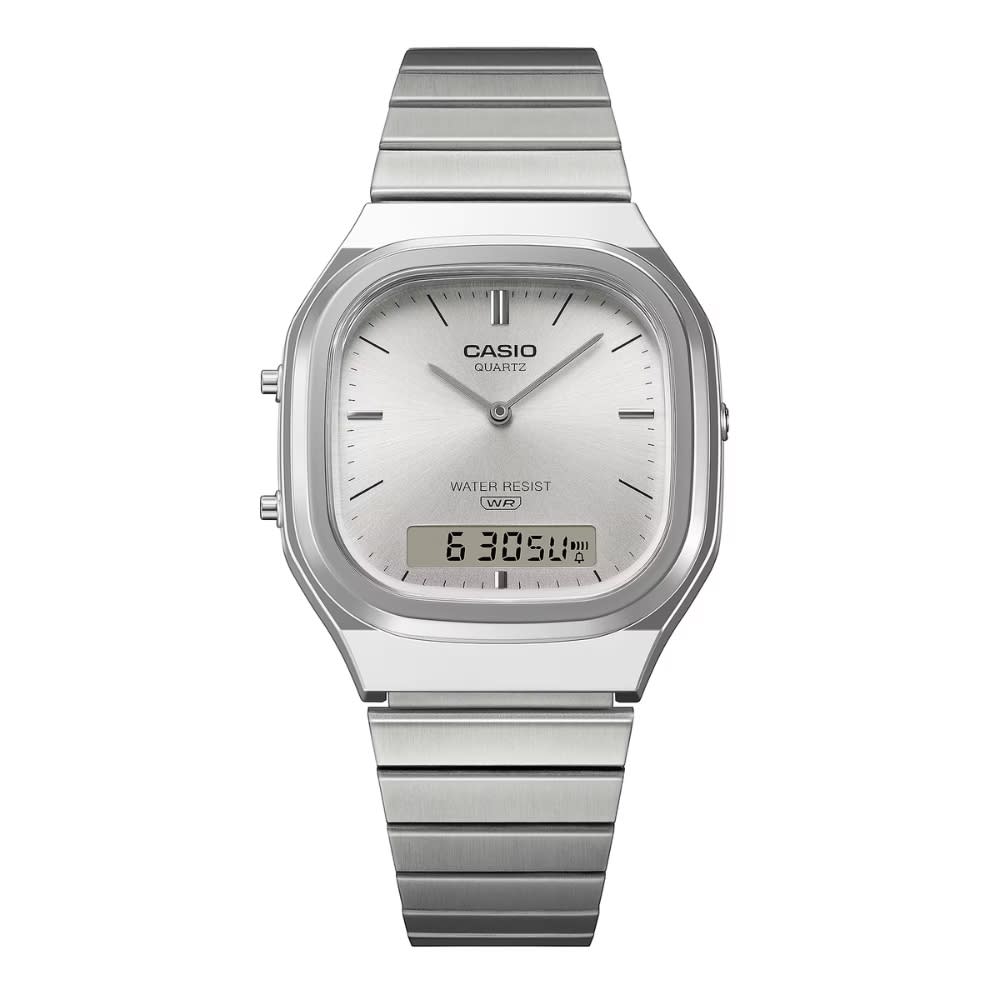 Reloj Casio Vintage AQ-240E-7ADF Análogo-Digital Acero Plateado Unisex5