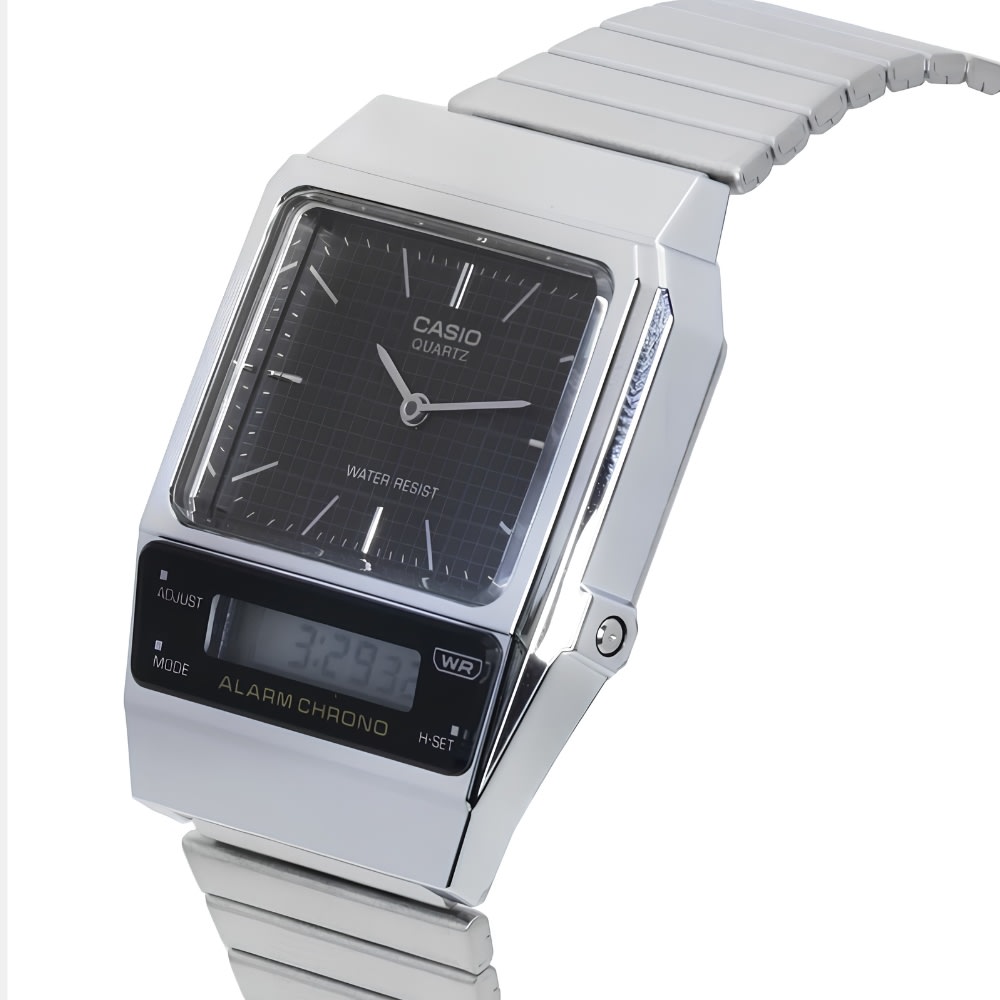Reloj Casio Vintage AQ-800E-1ADF Análogo-Digital Acero Plateado Unisex10