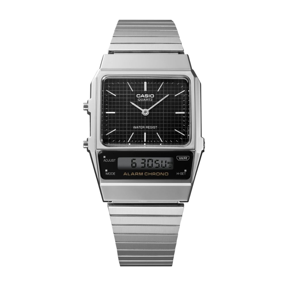 Reloj Casio Vintage AQ-800E-1ADF Análogo-Digital Acero Plateado Unisex9