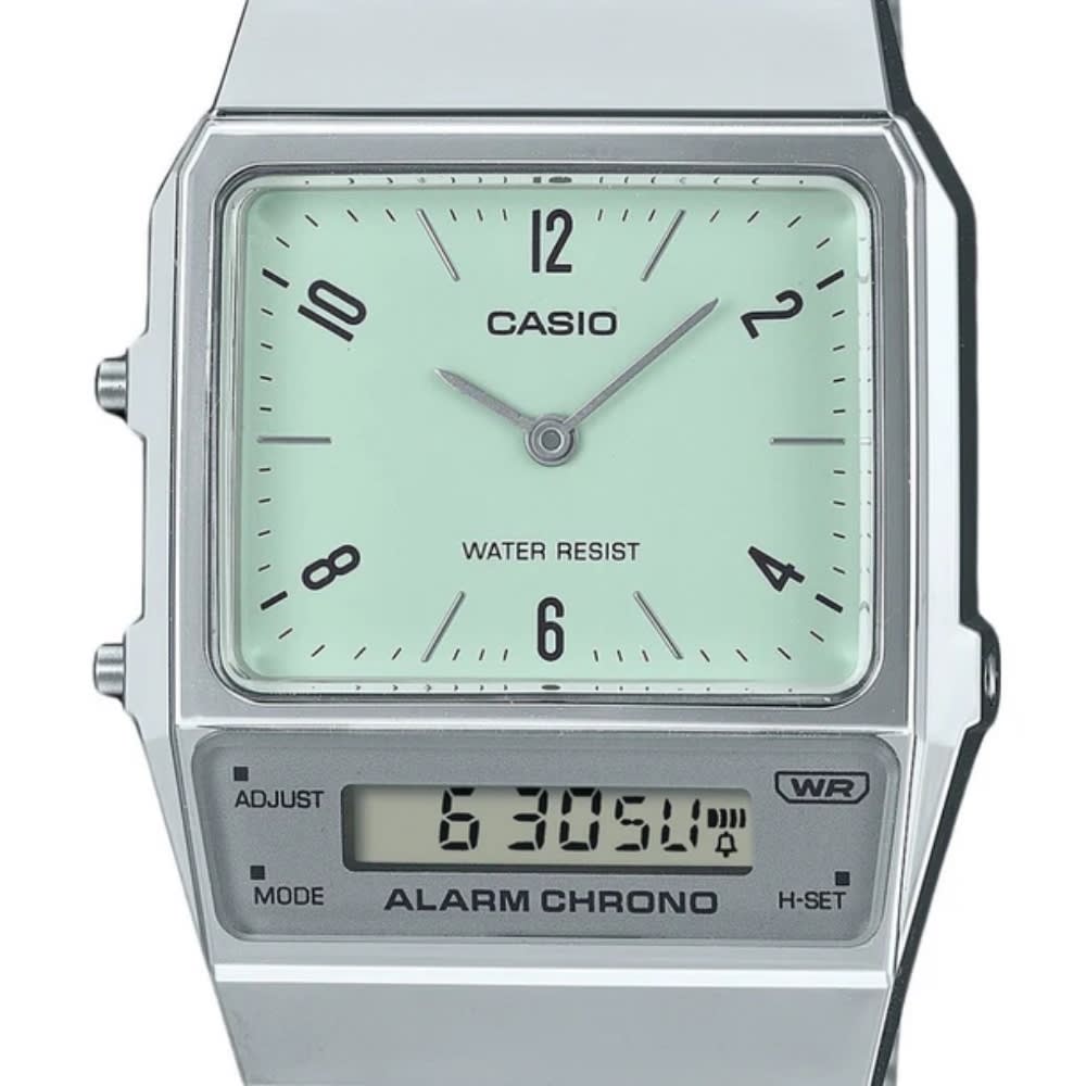 Reloj Casio Vintage AQ-800E-3ADF Análogo-Digital Acero Plateado Unisex4