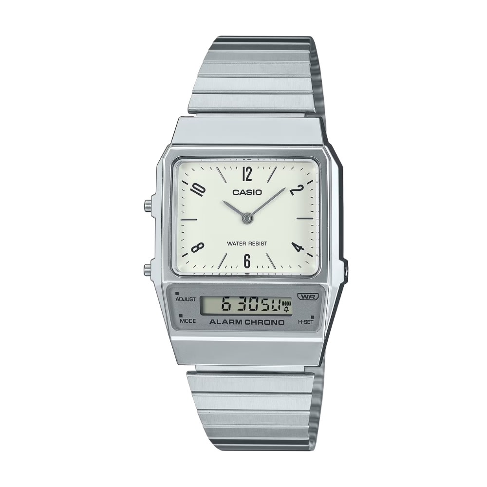 Reloj Casio Vintage AQ-800E-7A2DF Análogo-Digital Acero Plateado Unisex9