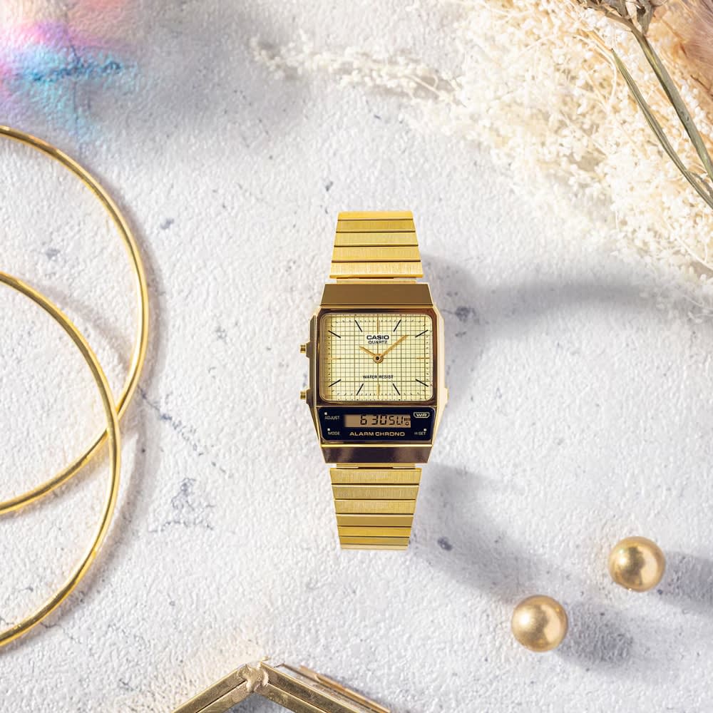 Reloj Casio Vintage AQ-800EG-9ADF Análogo-Digital Acero Dorado Unisex5