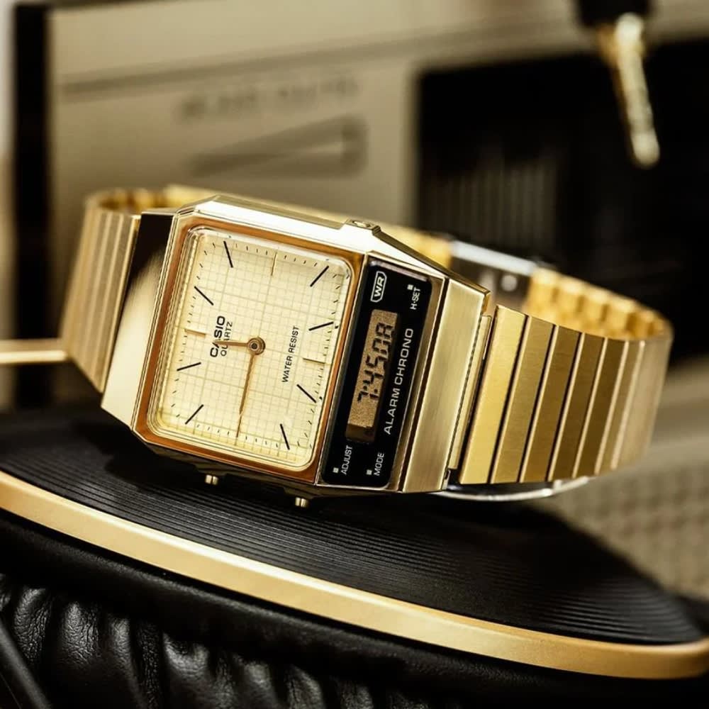 Reloj Casio Vintage AQ-800EG-9ADF Análogo-Digital Acero Dorado Unisex3