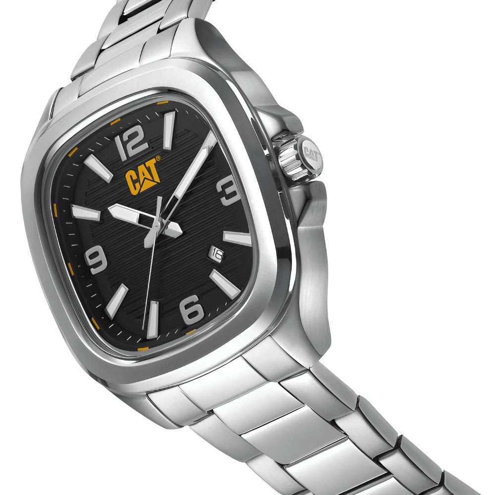 Reloj Cat Axis AV.141.11.131 Análogo Plateado Dial Negro Acero Hombre3