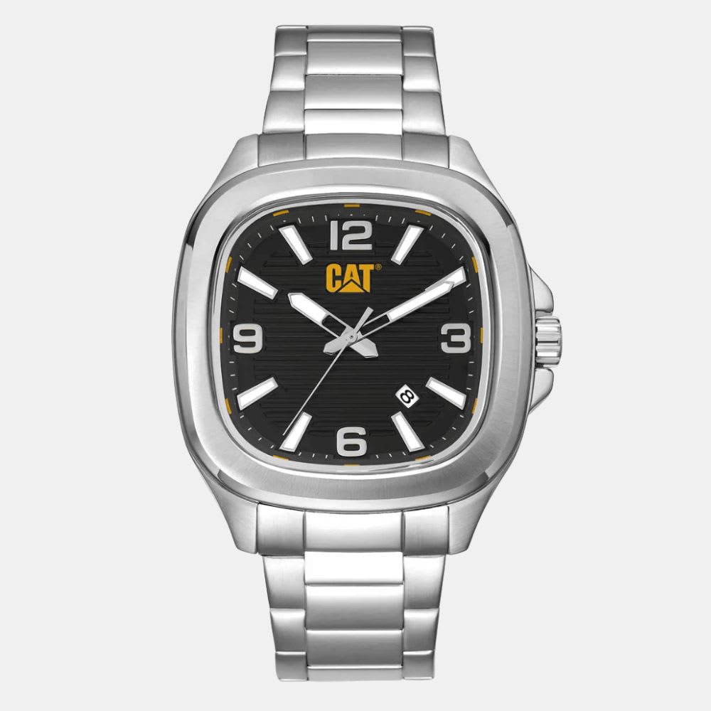 Reloj Cat Axis AV.141.11.131 Análogo Plateado Dial Negro Acero Hombre1