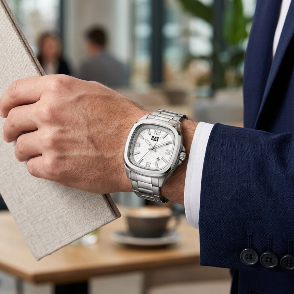 Reloj Cat Axis AV.141.11.232 Análogo Plateado Acero Hombre2
