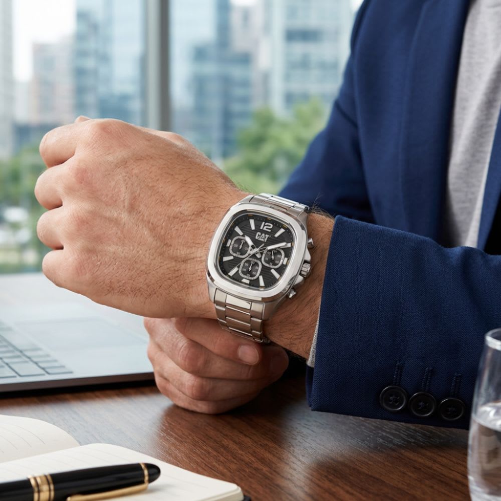 Reloj Cat Axis Chrono AV.143.11.131 Análogo Plateado Hombre2