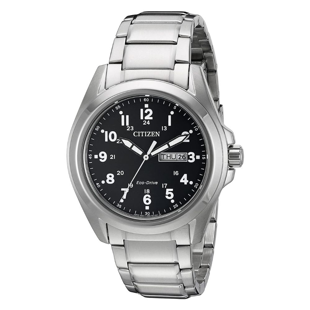 Reloj Citizen Eco-Drive AW0050-82E Aviador Plateado Dial Negro Acero Hombre4