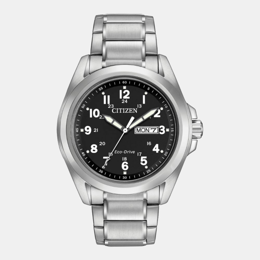 Reloj Citizen Eco-Drive AW0050-82E Aviador Plateado Dial Negro Acero Hombre1