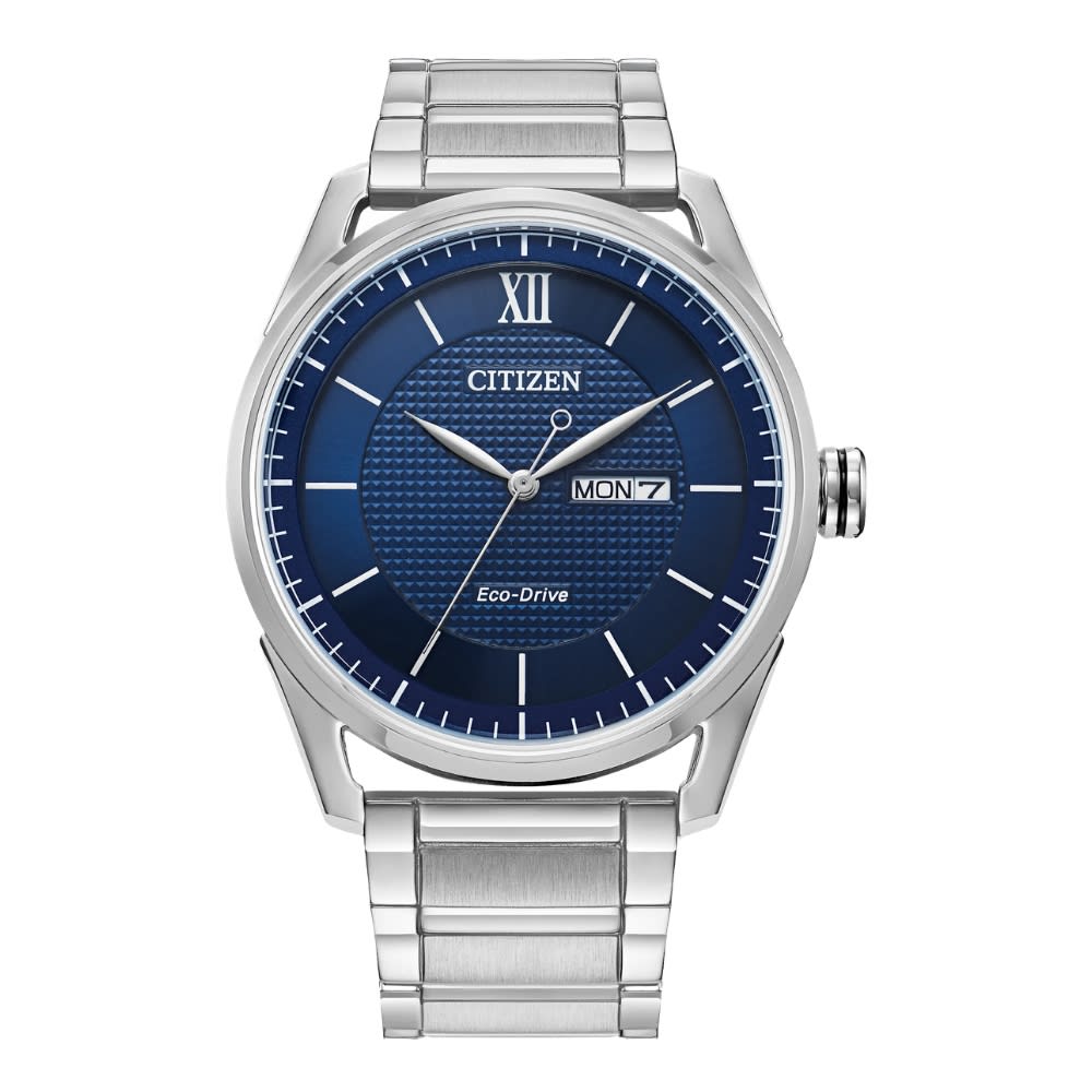 Reloj Citizen Eco-Drive AW0081-54L Plateado Dial Azul Acero Hombre9