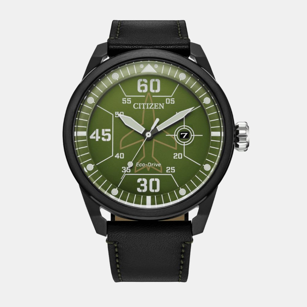 Reloj Citizen Eco-Drive AW1735-03X Negro Dial Verde Militar Acero Hombre1