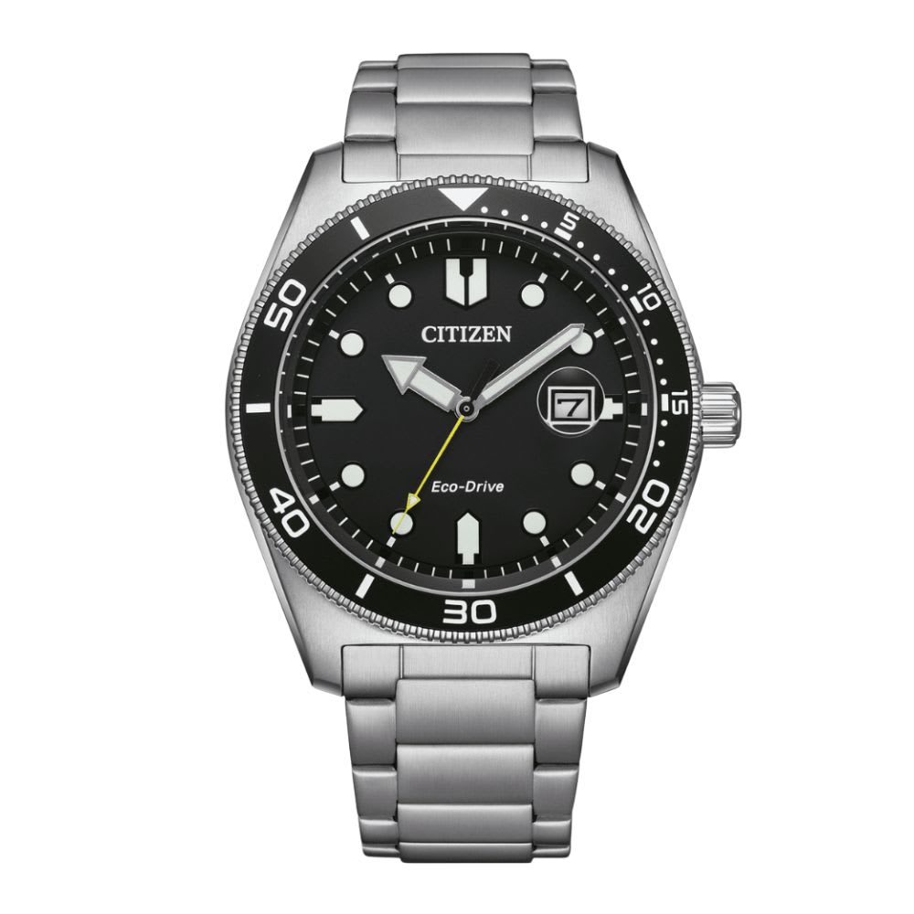 Reloj Citizen Eco-Drive AW1760-81E Plateado Dial Negro Acero Hombre6