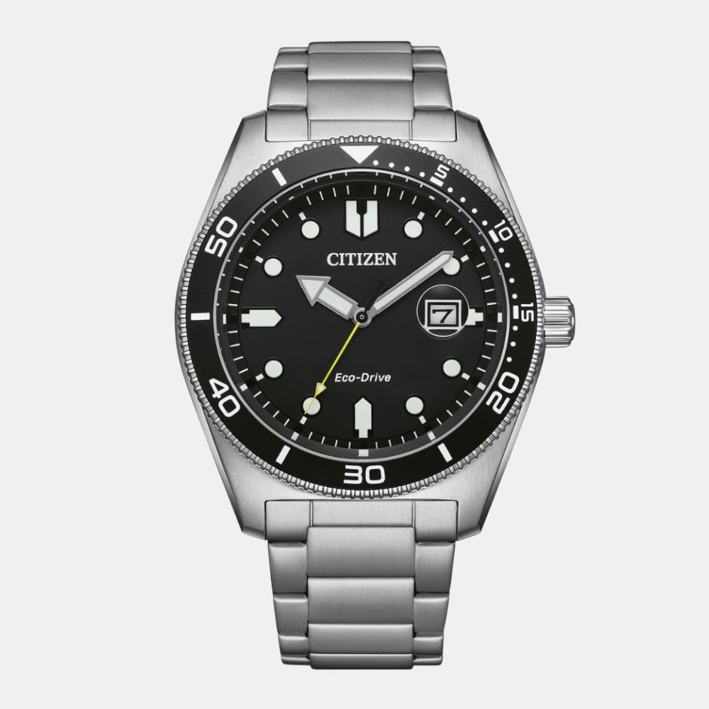 Reloj Citizen Eco-Drive AW1760-81E Plateado Dial Negro Acero Hombre1