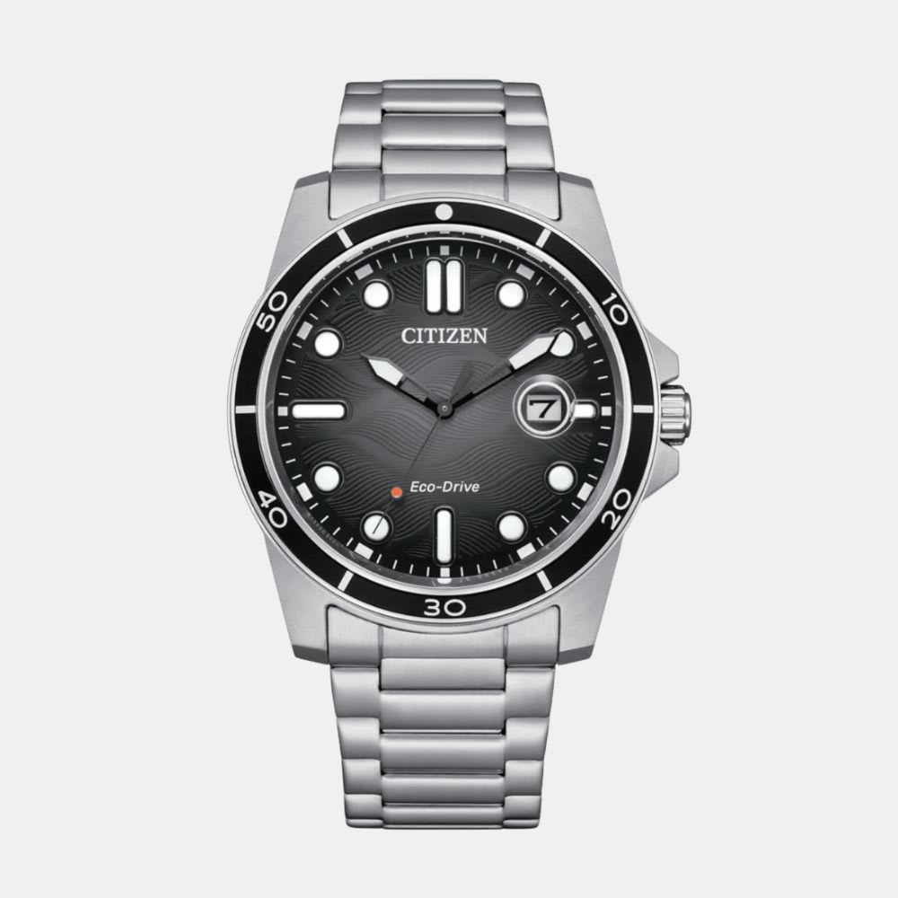 Reloj Citizen Eco-Drive AW1816-89E Plateado Dial Negro Acero Hombre1
