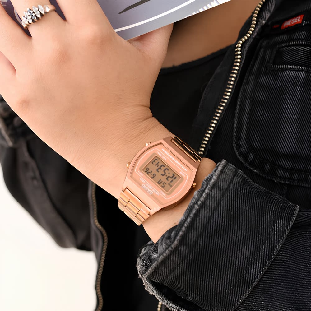 Reloj Casio Vintage B640WC-5ADF Digital Acero Golden Rose Unisex5