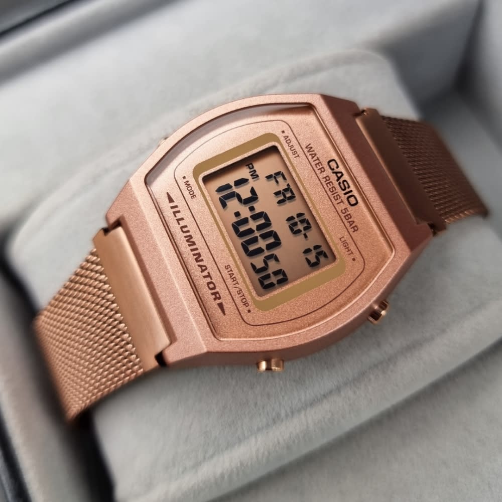 Reloj Casio Vintage B640WMR-5ADF Digital Acero Golden Rose Unisex6