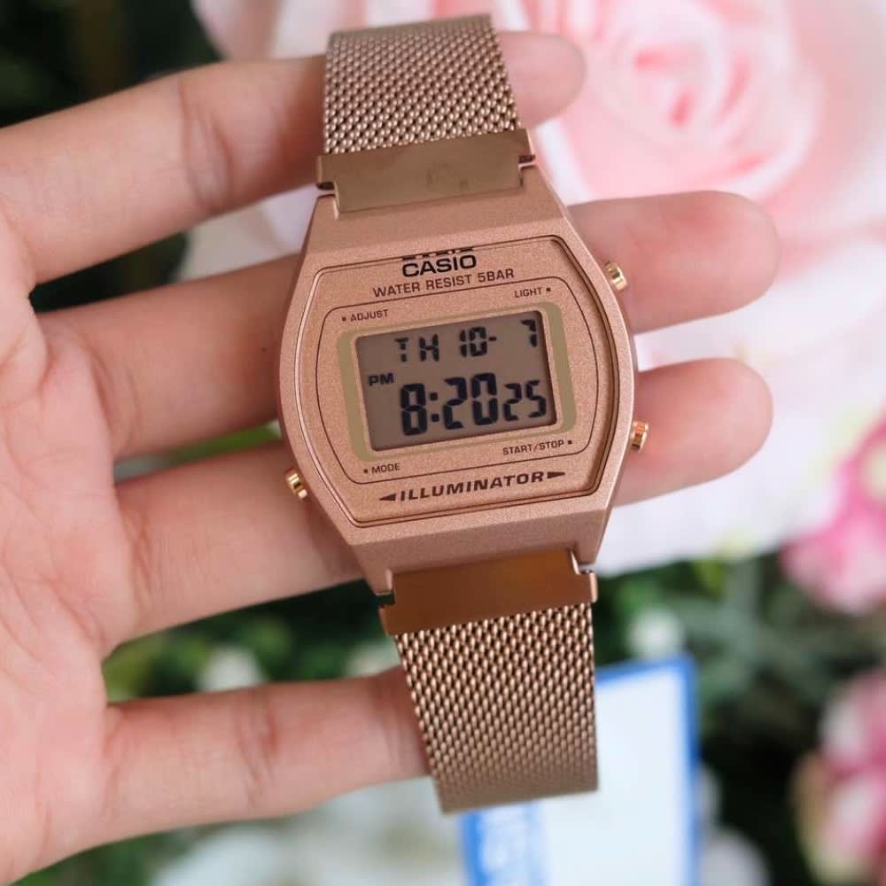 Reloj Casio Vintage B640WMR-5ADF Digital Acero Golden Rose Unisex5
